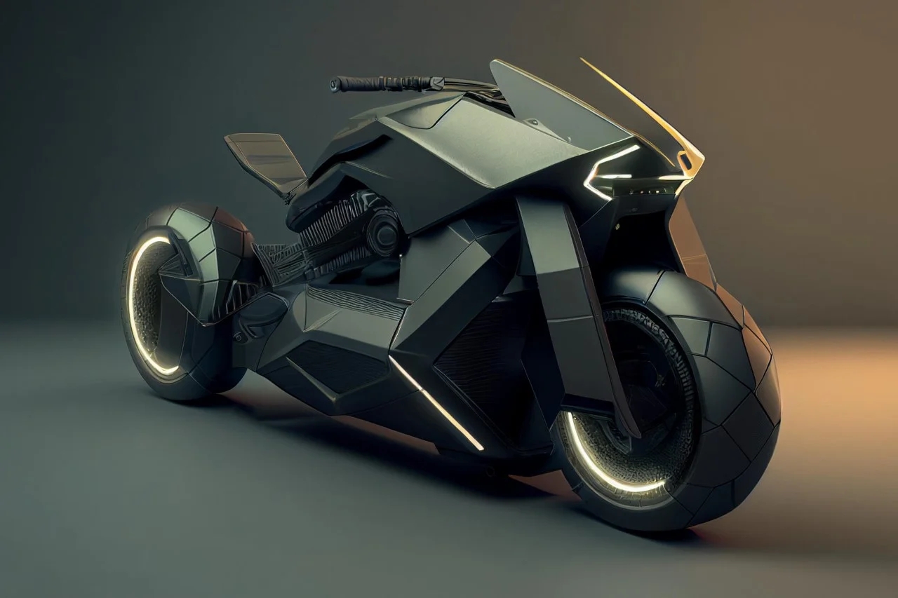 由人工智能设计的特斯拉Cyberbike概念车