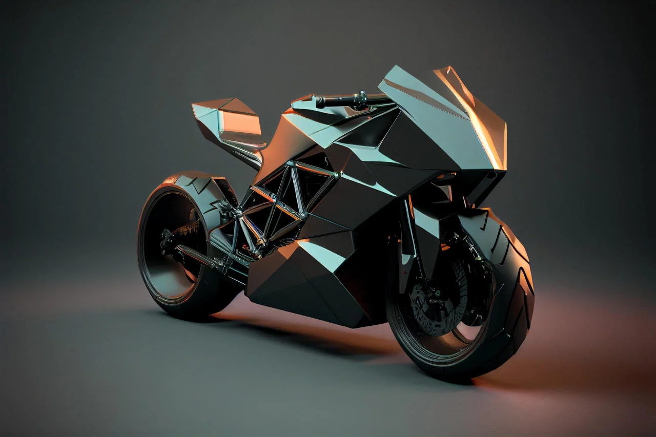 由人工智能设计的特斯拉Cyberbike概念车