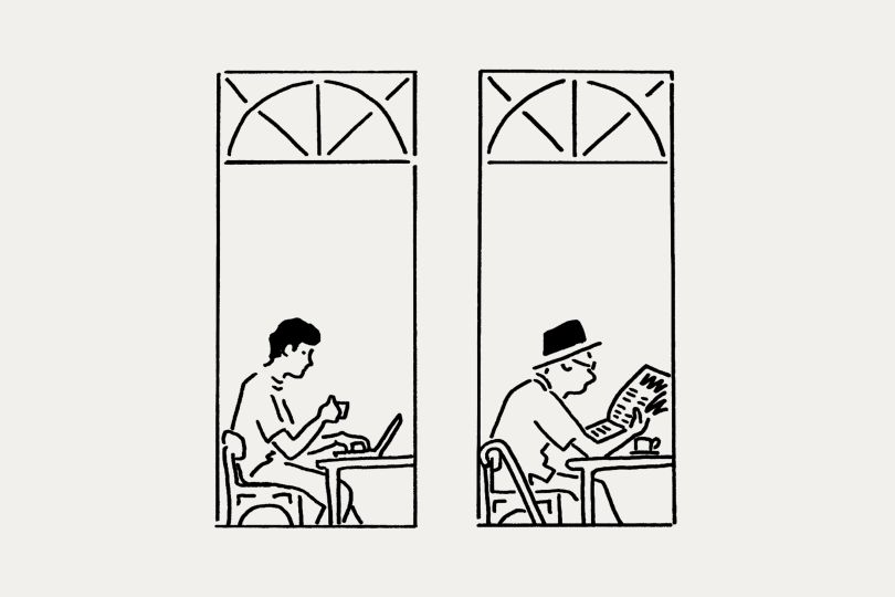 Porteños（“港口人民”）捕捉到了他们在布宜诺斯艾利斯的一天。所有插图均由丽贝卡·萨瑟兰绘制。